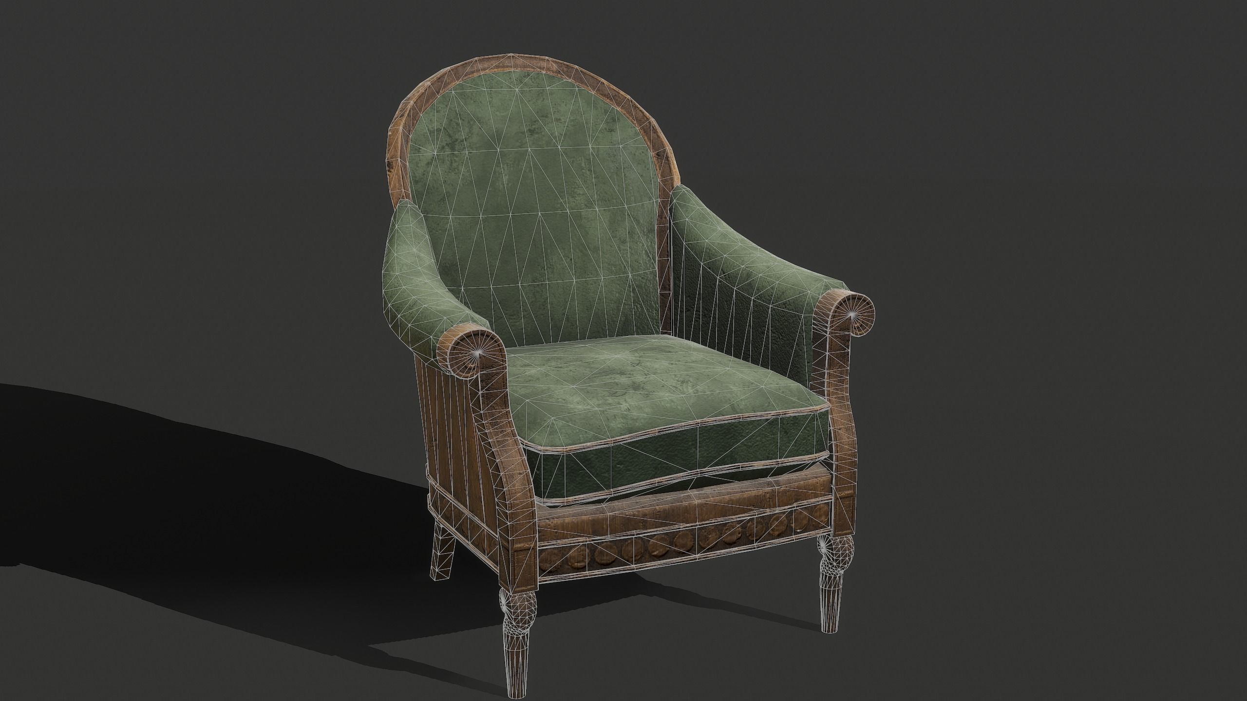 Armchairs Kit Low-poly 3D model_9