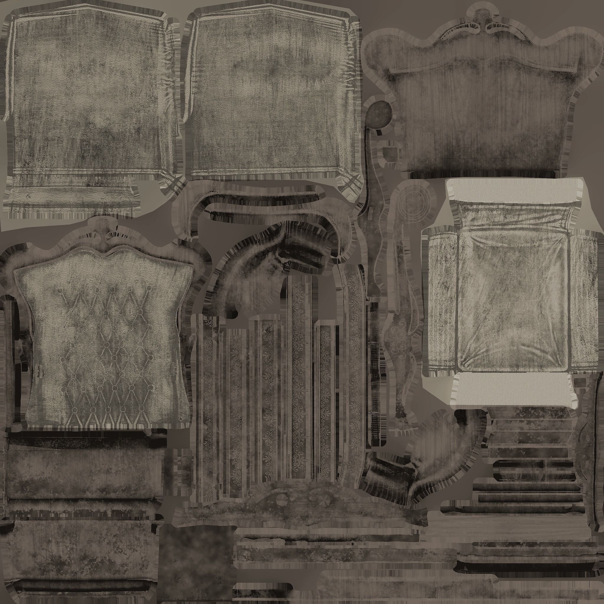 Armchairs Kit Low-poly 3D model_30