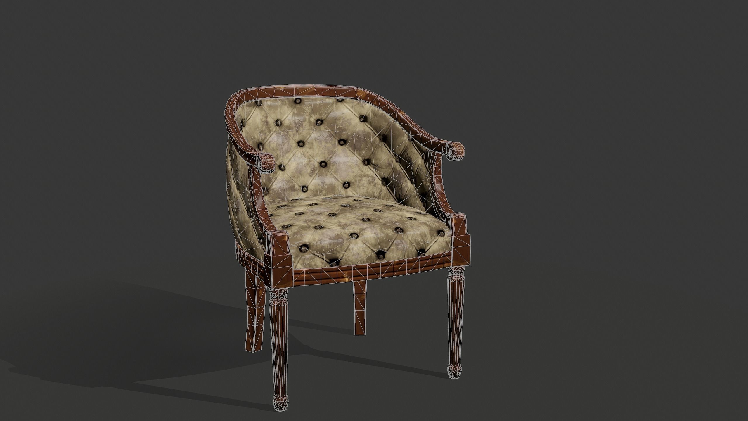 Armchairs Kit Low-poly 3D model_5