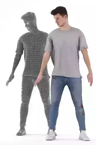 Manuel 001 Animated Dancing Man Free low-poly 3D model