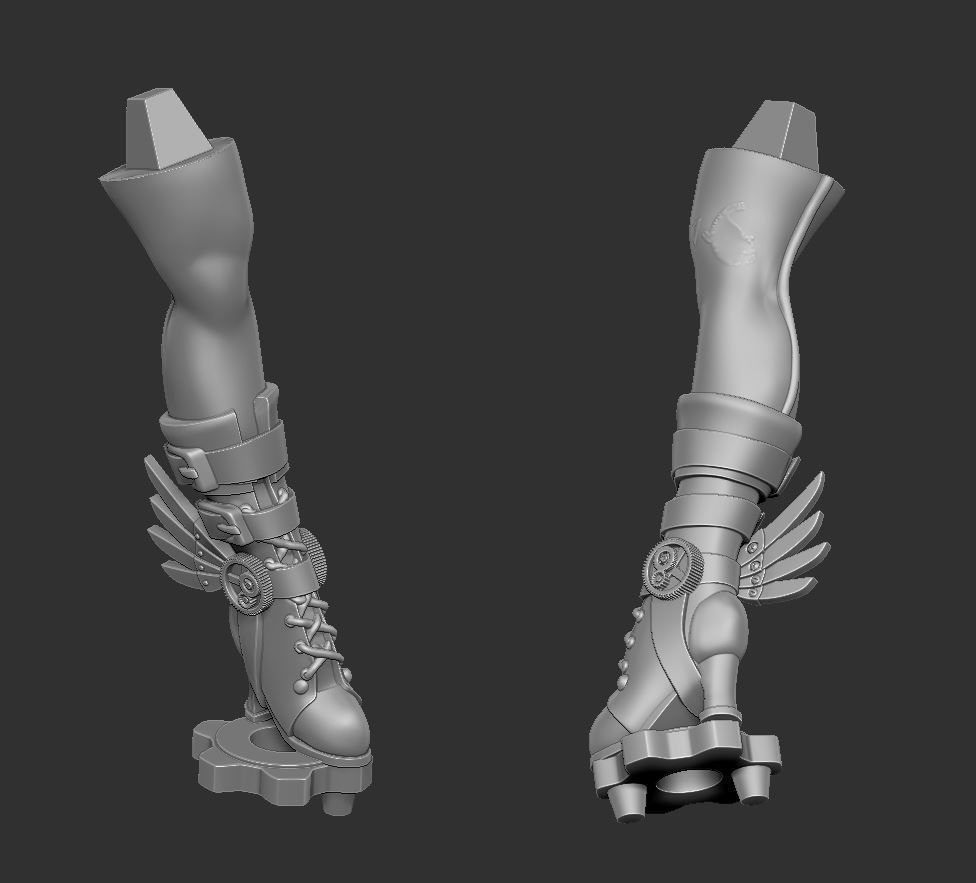 Steampunk Fairy Pinup 3D print model_10