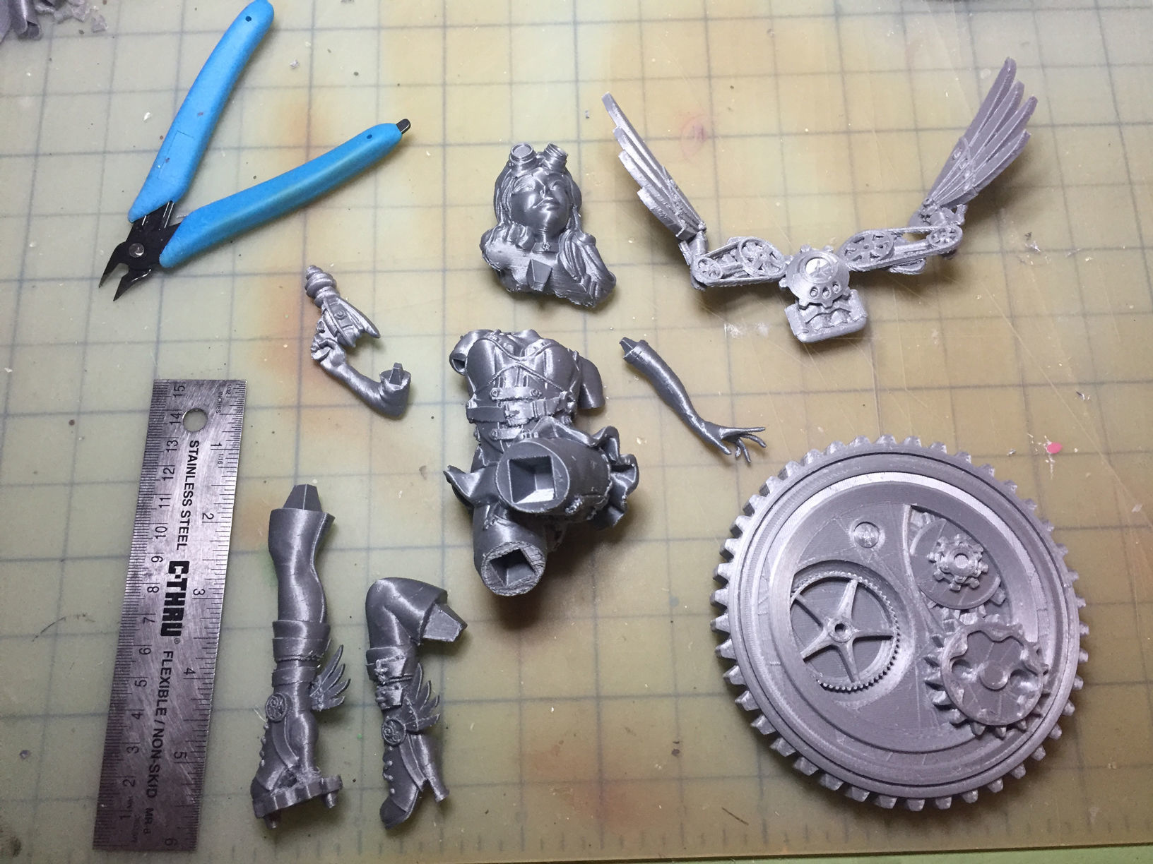 Steampunk Fairy Pinup 3D print model_28