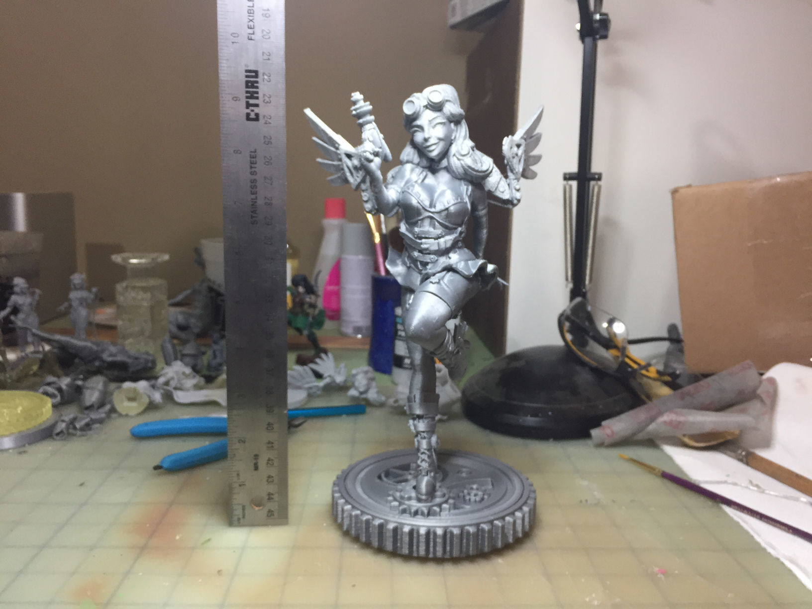 Steampunk Fairy Pinup 3D print model_32