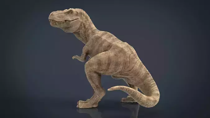 Tyranossaurus Rex sculpture Low-poly 3D model