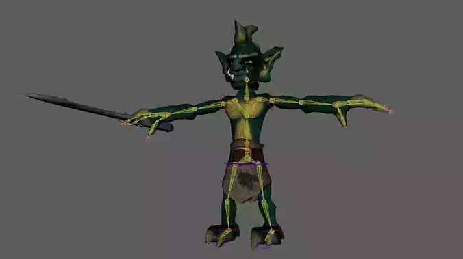 Tall goblin rigged
