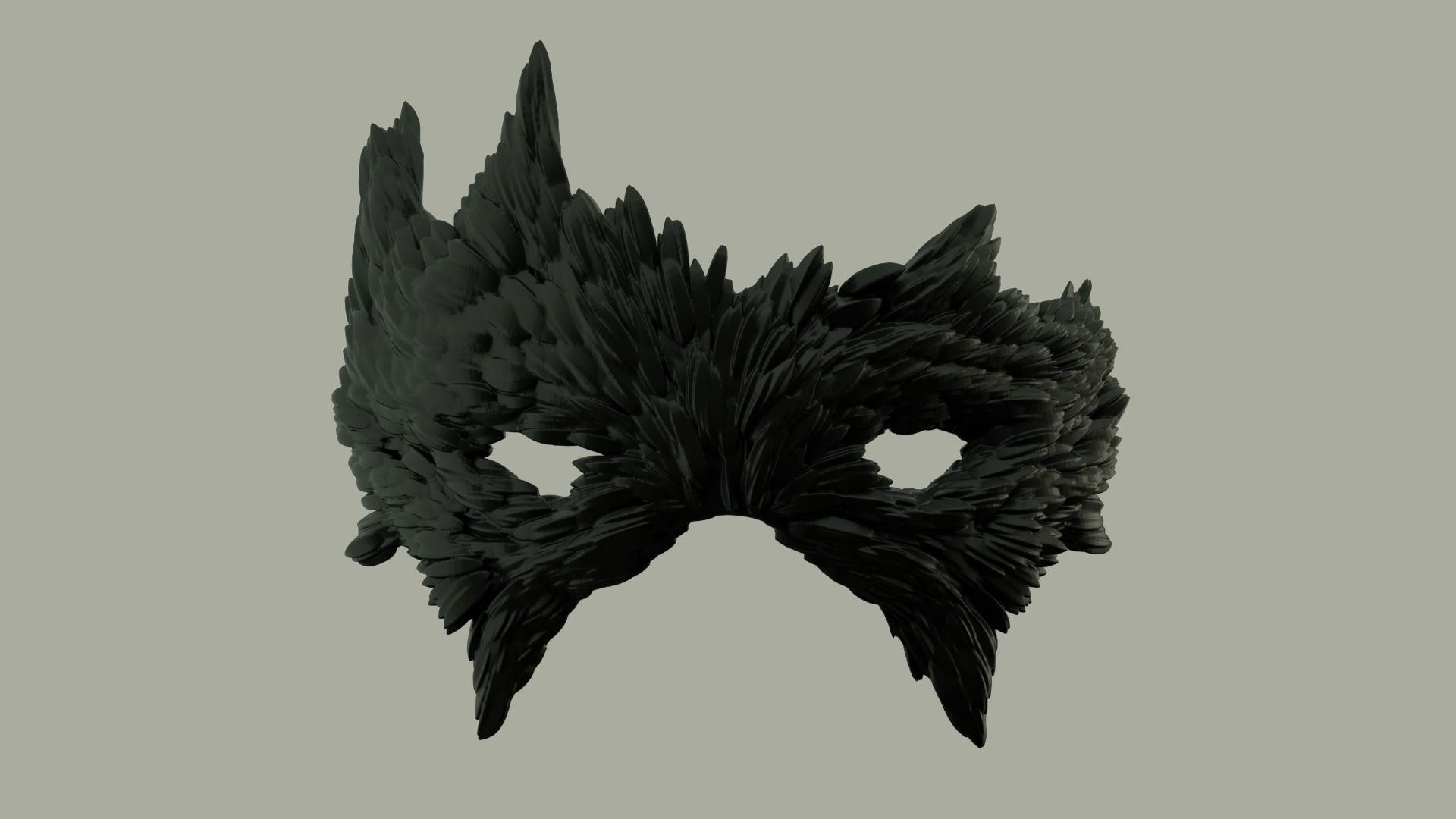 Carnival Mask - Raven 3D print model_5