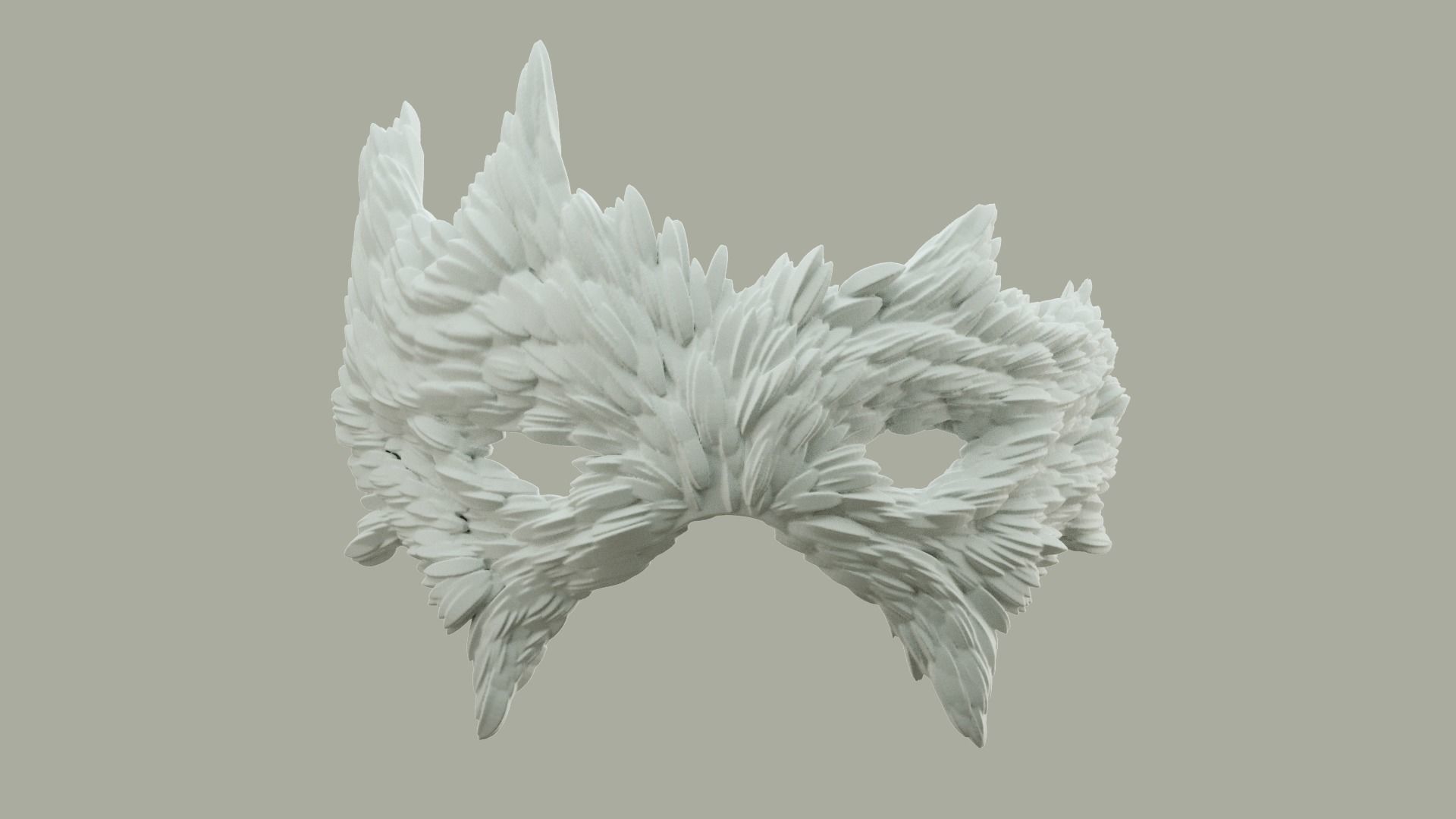 Carnival Mask - Raven 3D print model_3