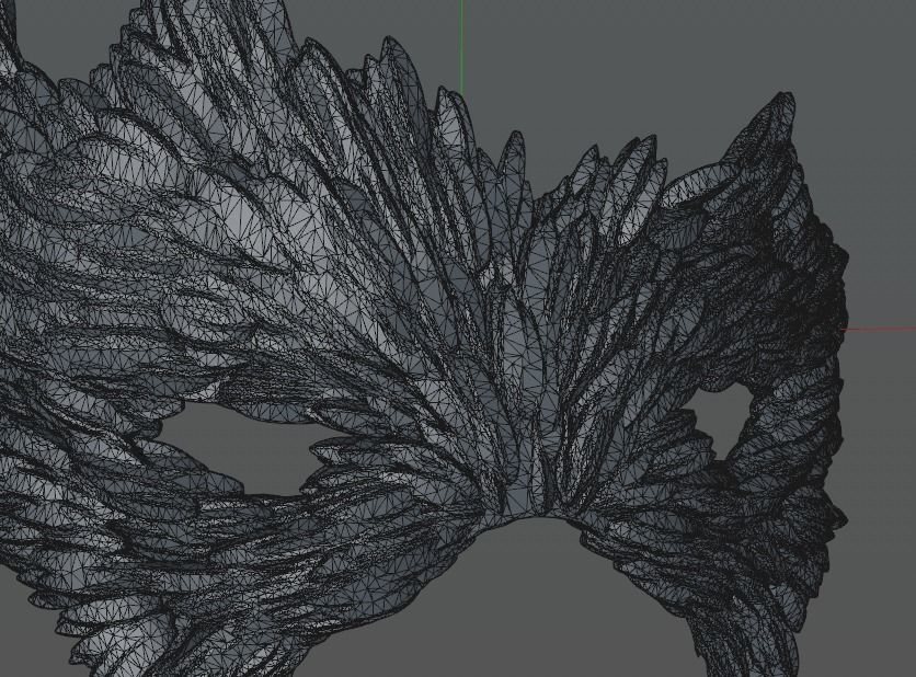 Carnival Mask - Raven 3D print model_10