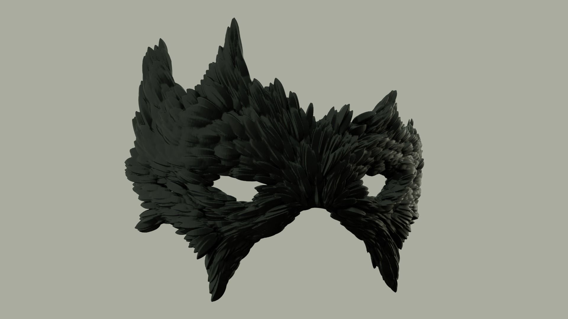 Carnival Mask - Raven 3D print model_6