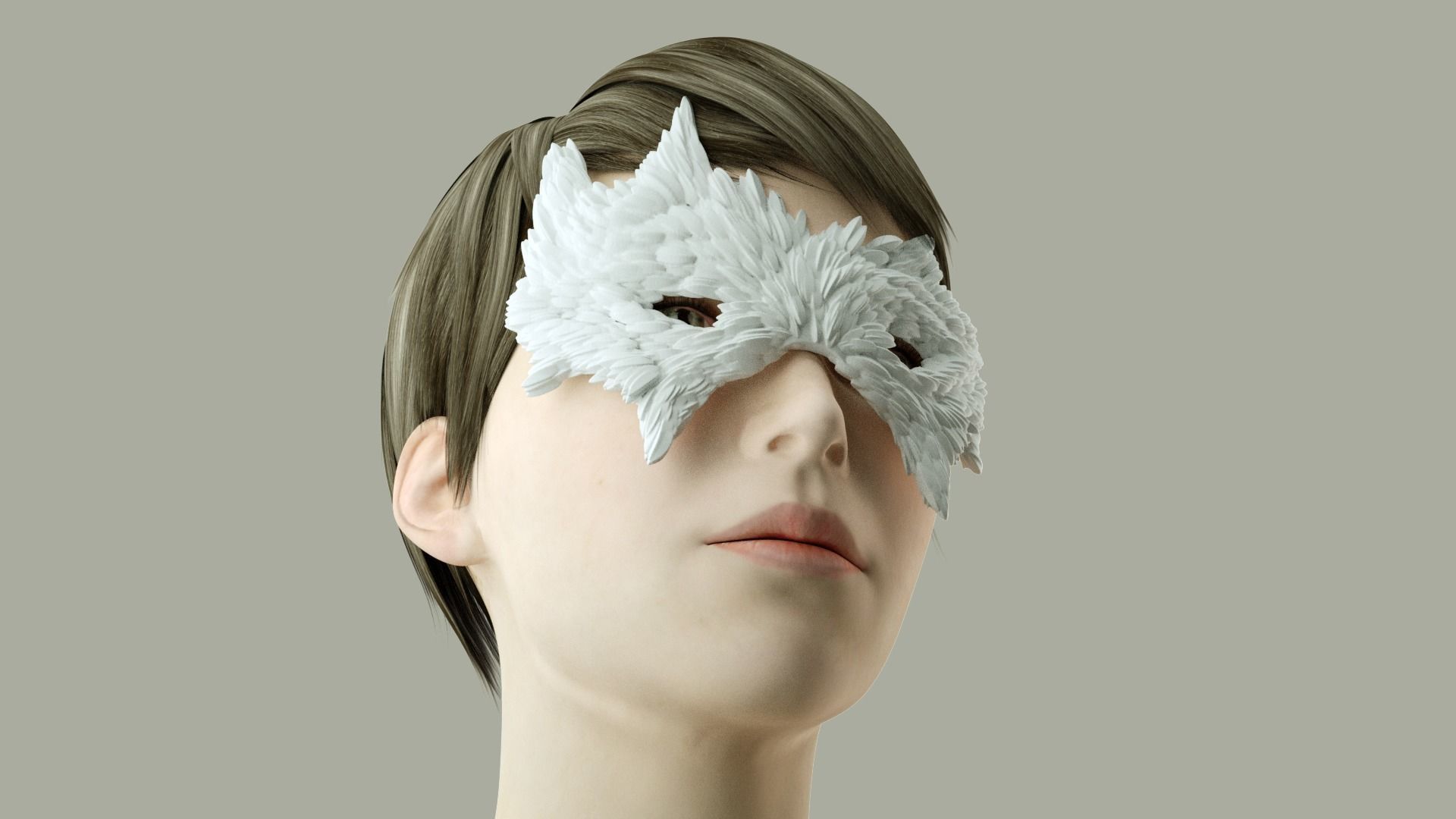 Carnival Mask - Raven 3D print model_8