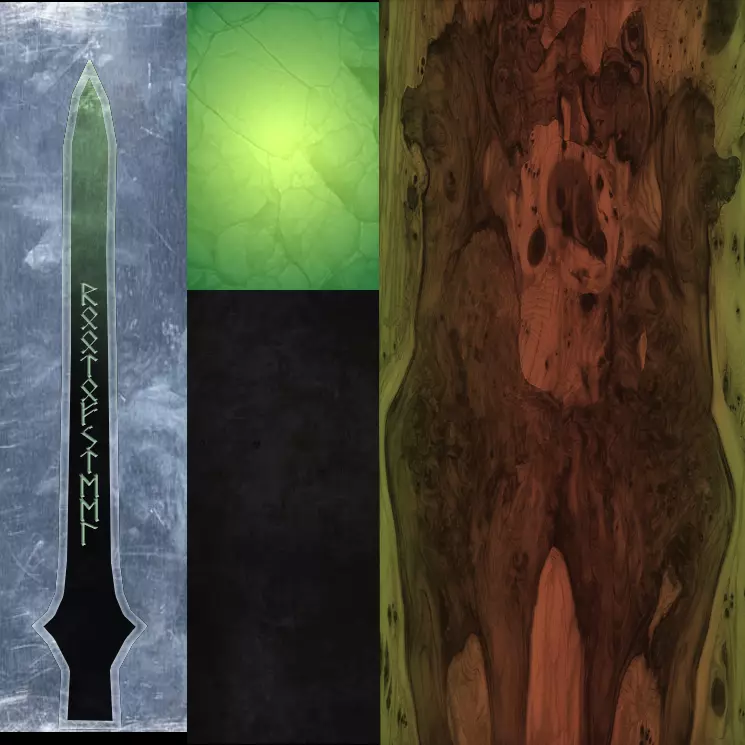 Magical sword Free 3D model_0