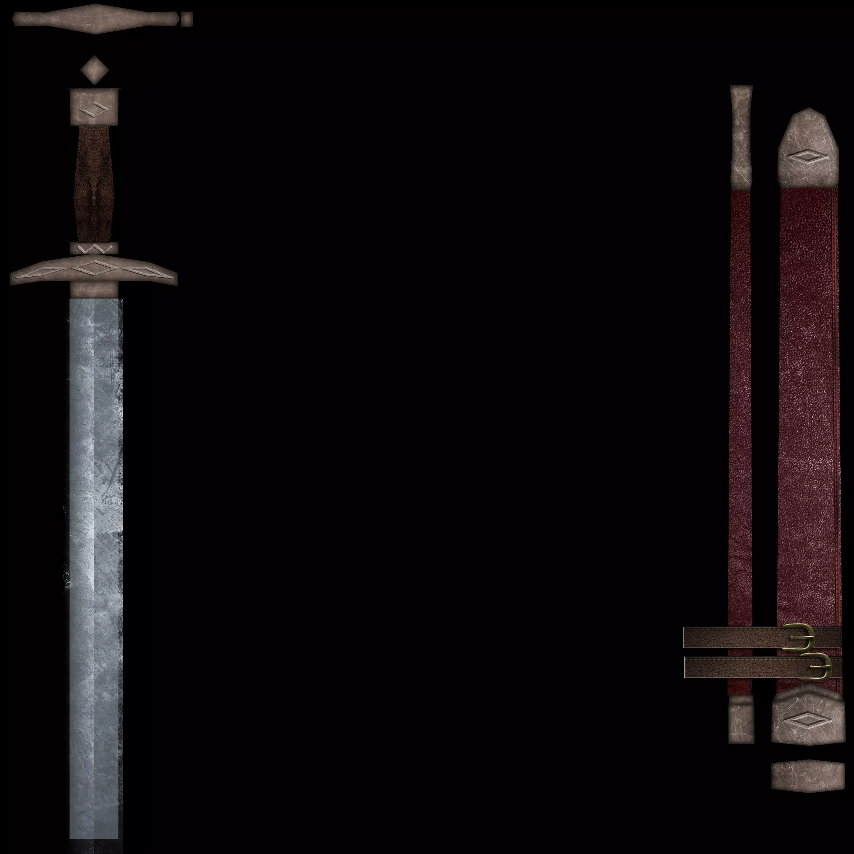 Sword et Shield Free 3D model_0