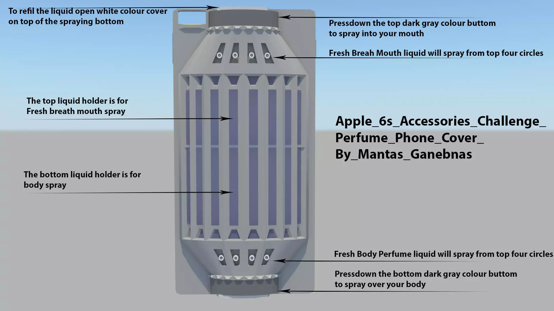 Apple 6s Accessories Challenge Perfume Phone Cover Free 3D print model_0