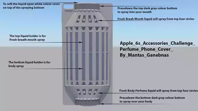 Apple 6s Accessories Challenge Perfume Phone Cover Free 3D print model