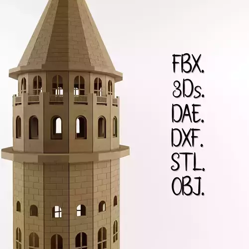 Galata Tower 3D model