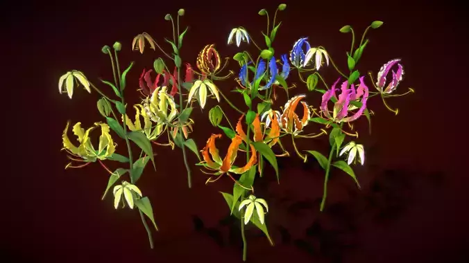 Flower Zimbabwe Low-poly 3D model
