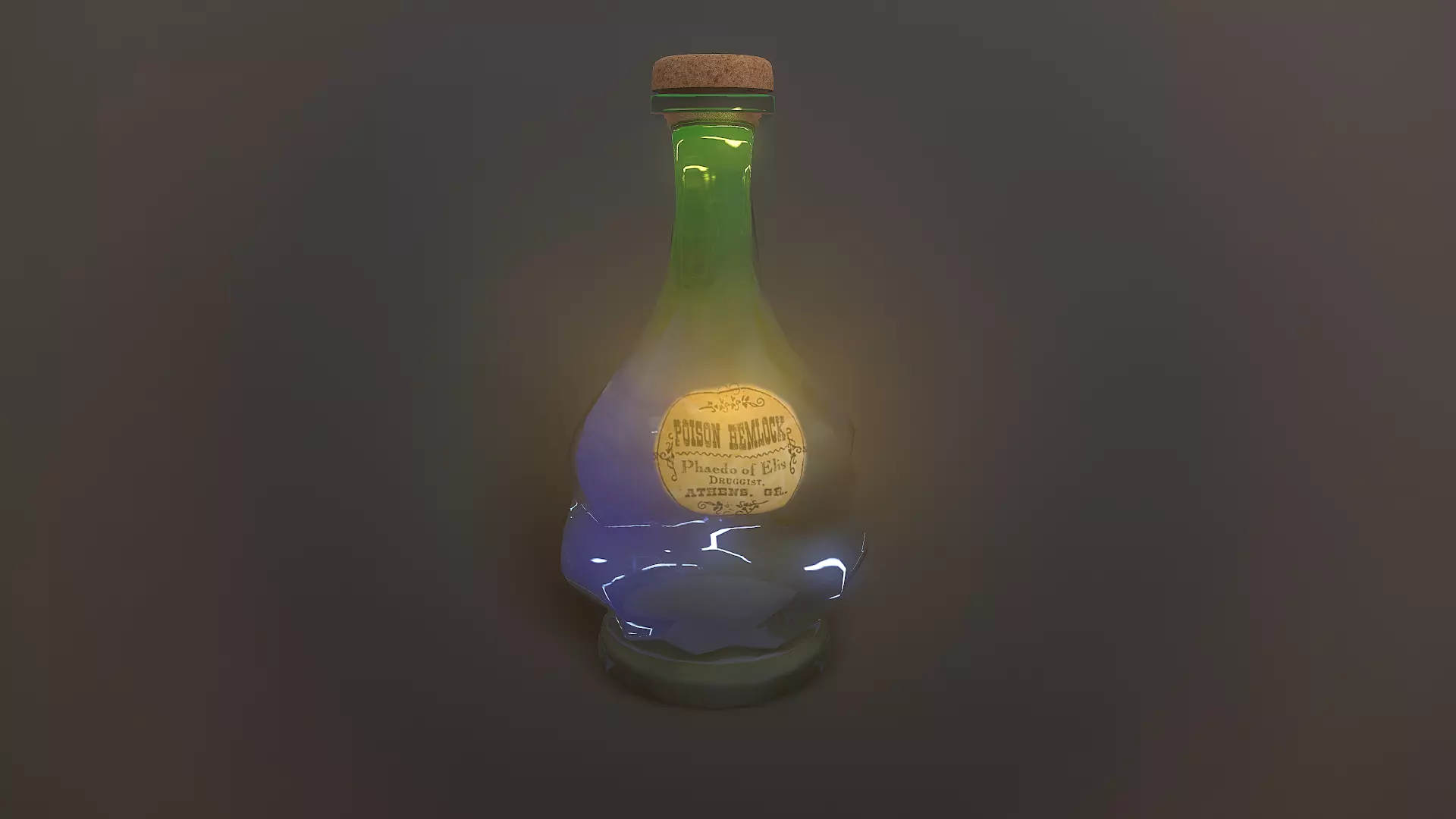 Potion Bottle 02 Low-poly 3D model_0
