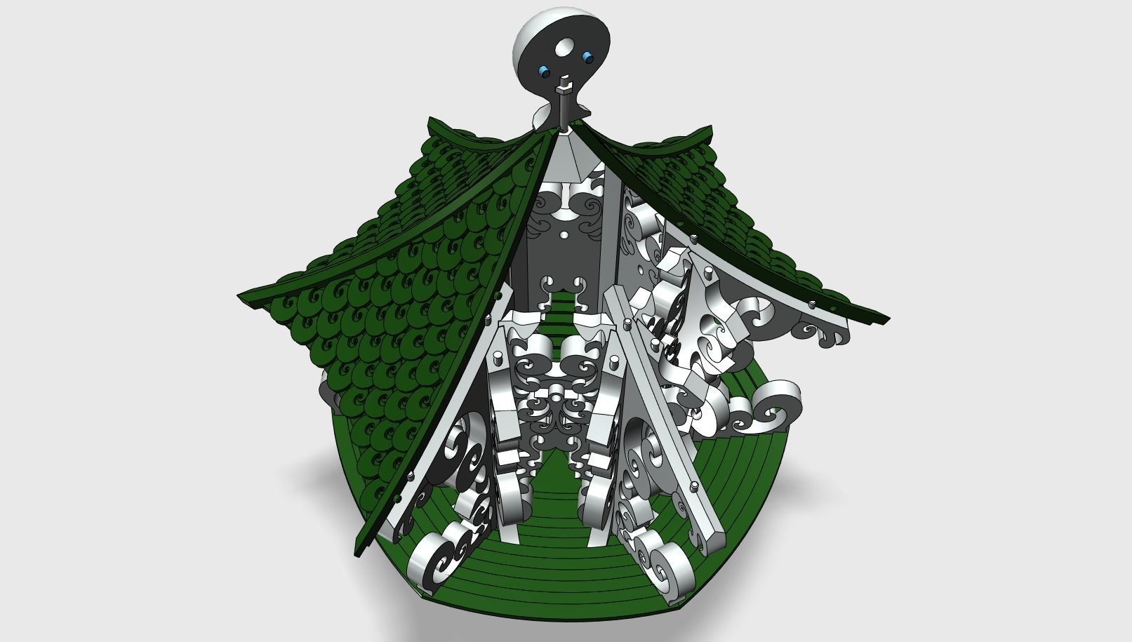 Flowing Bird Feeder Free 3D print model_8