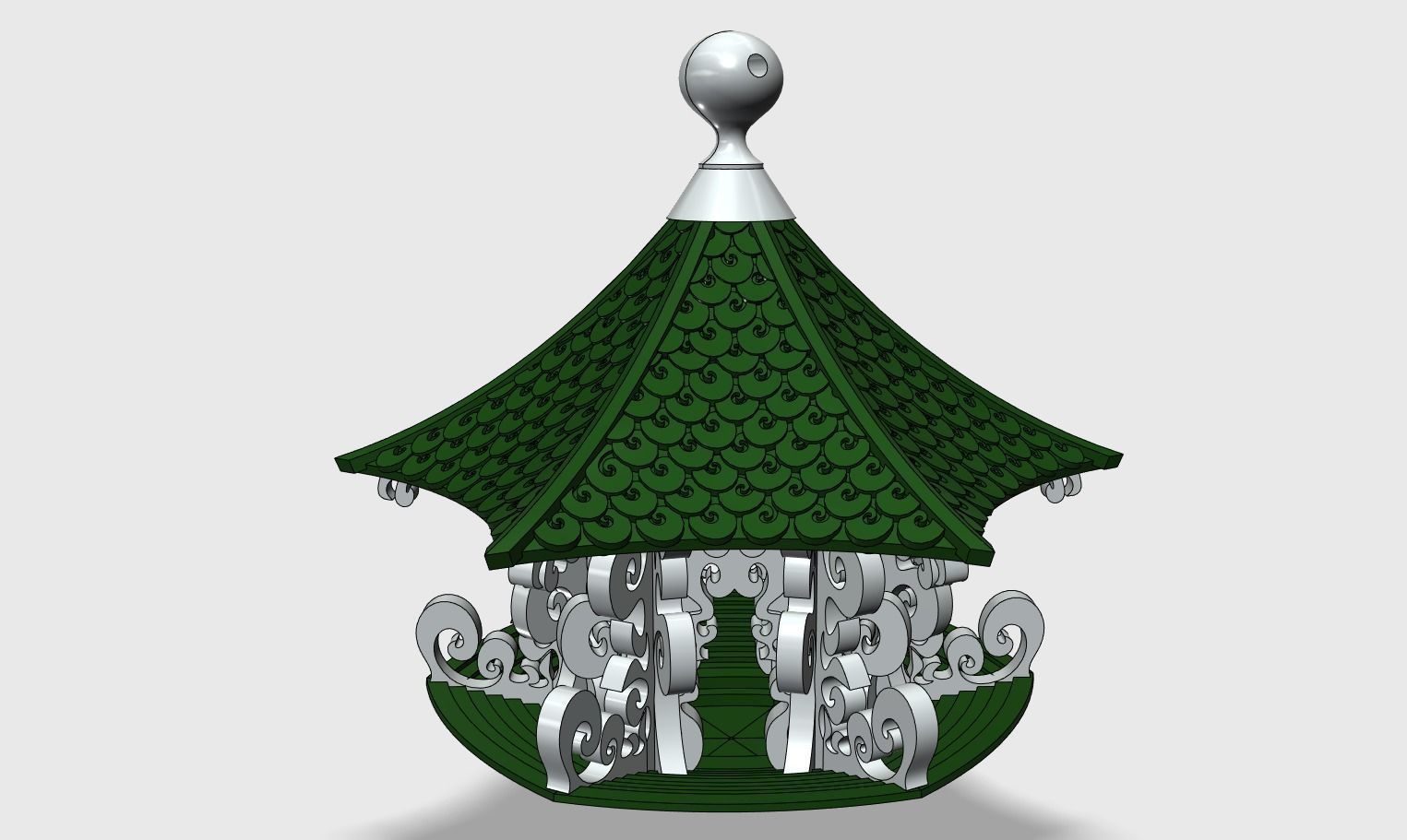 Flowing Bird Feeder Free 3D print model_7