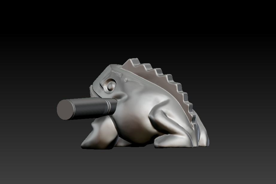 Singing frog 3D print model_10