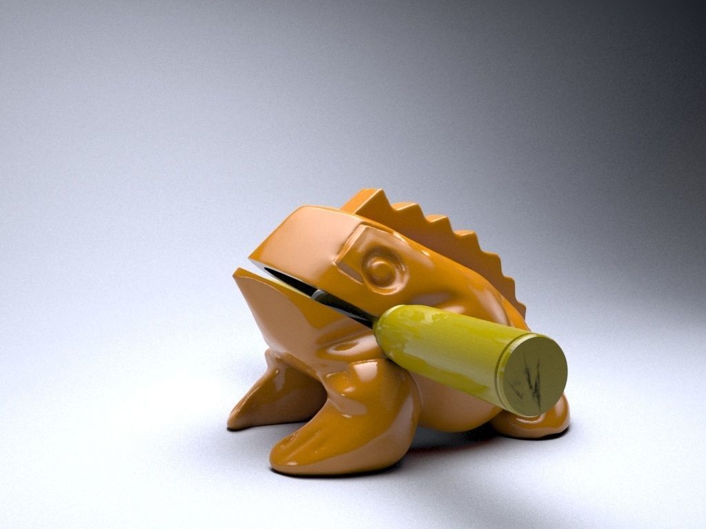 Singing frog 3D print model_34