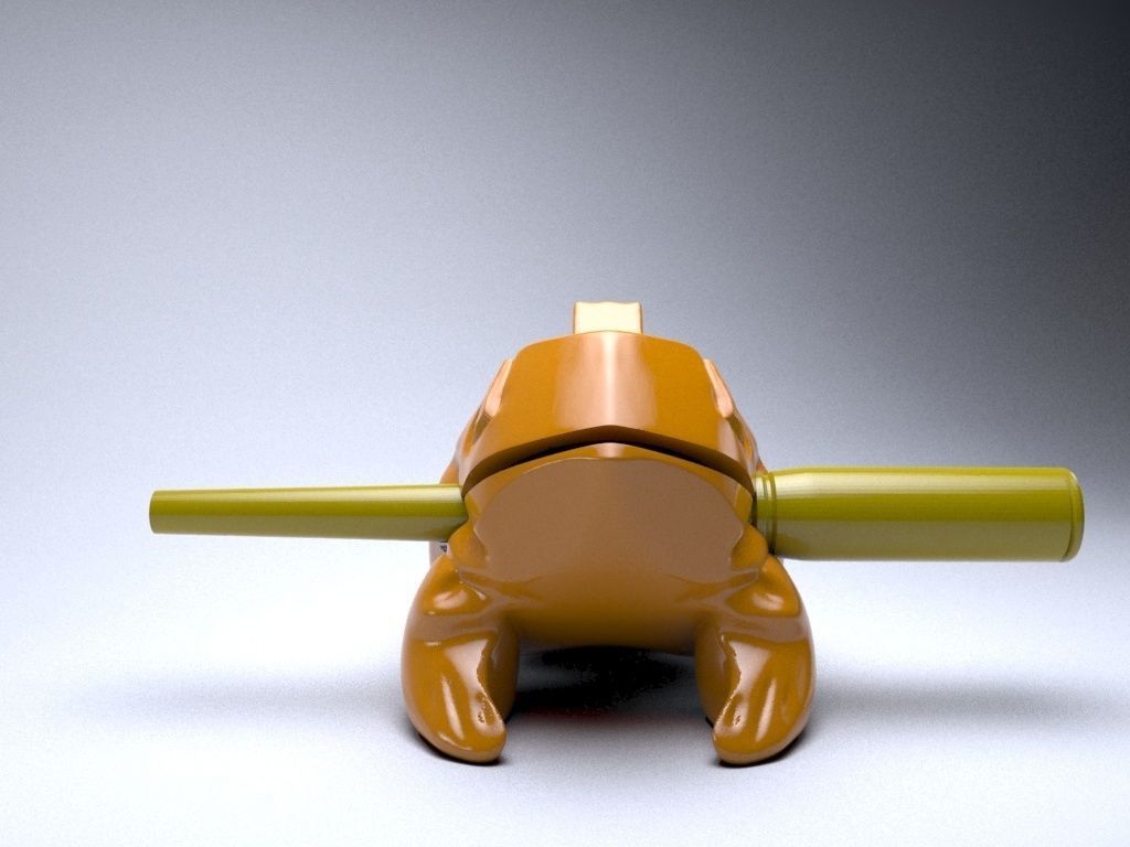 Singing frog 3D print model_5