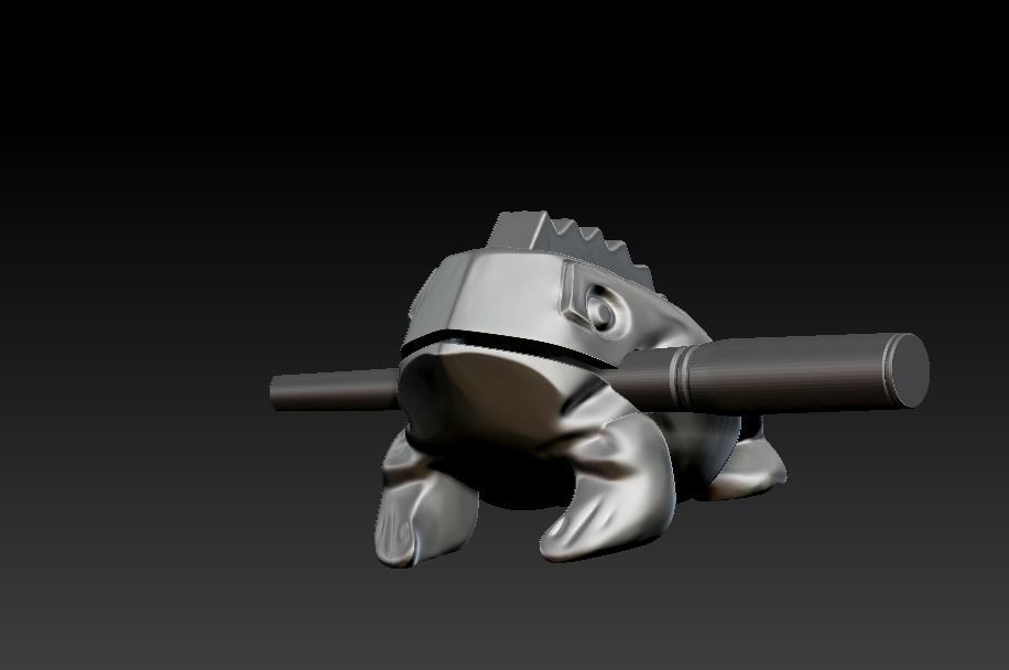 Singing frog 3D print model_7