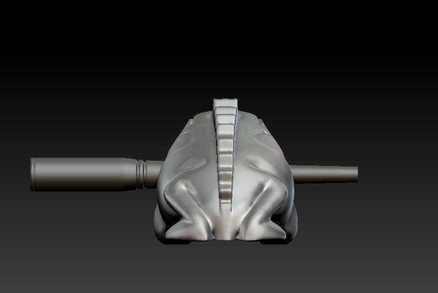 Singing frog 3D print model_12