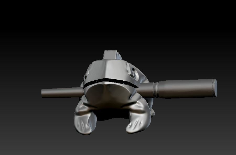 Singing frog 3D print model_6