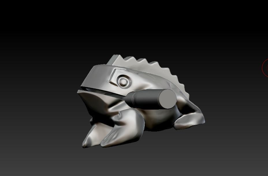 Singing frog 3D print model_8