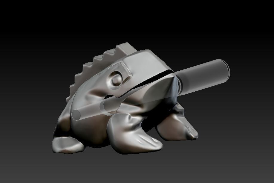 Singing frog 3D print model_19