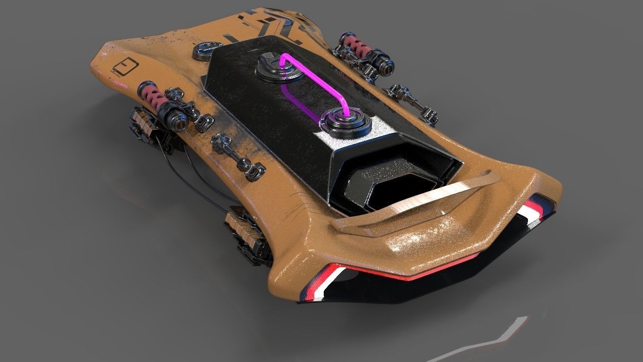 future battle car 3D model_3
