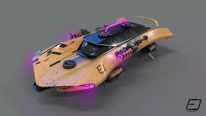 future battle car 3D model