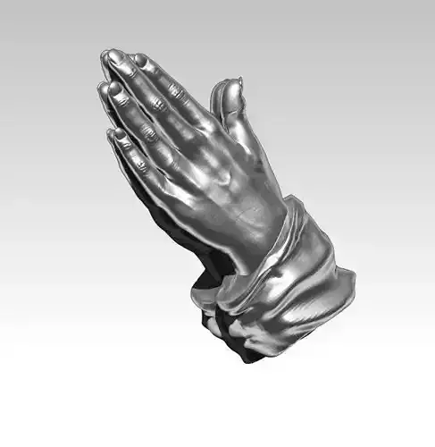 Detailed Realistic Praying Hand