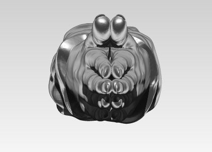 Detailed Realistic Praying Hand 3D print model_2