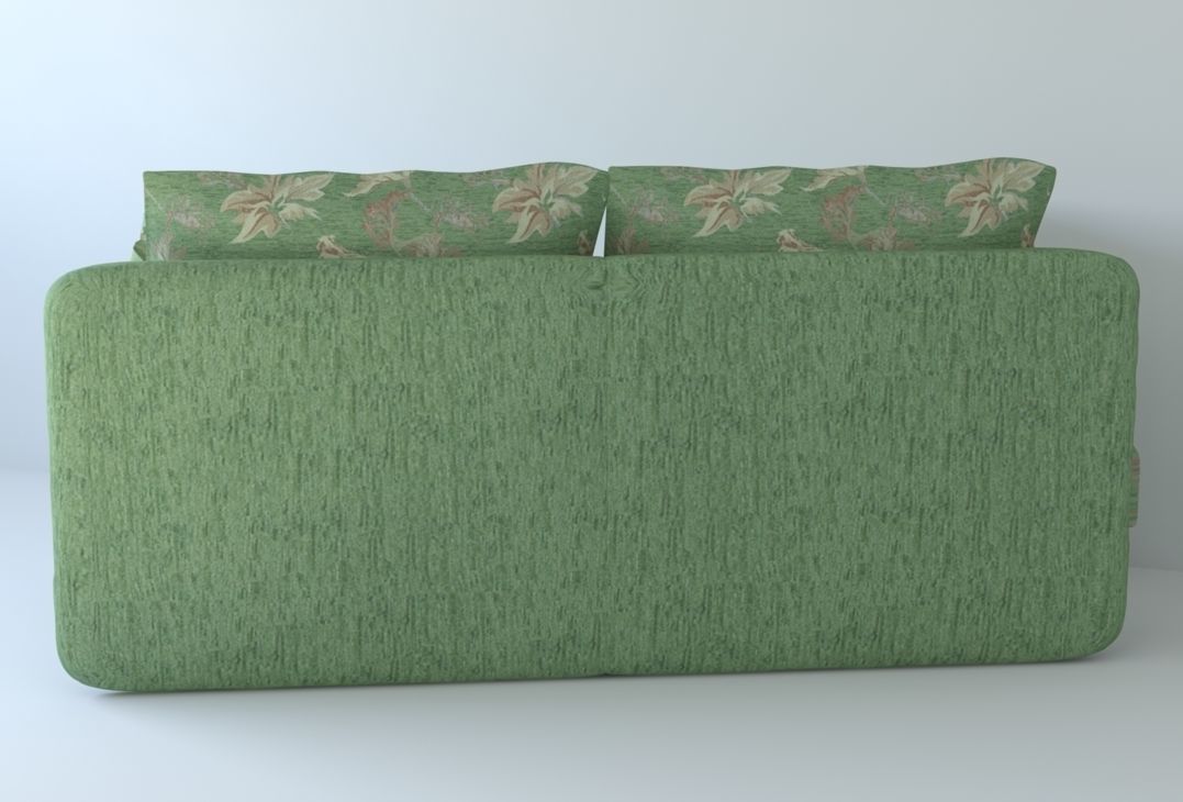 Low poly fabric armchair sofa Low-poly 3D model_6