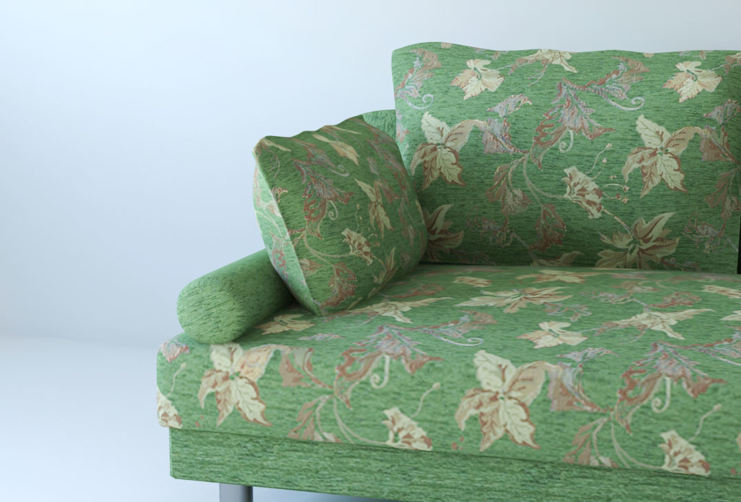 Low poly fabric armchair sofa Low-poly 3D model_7