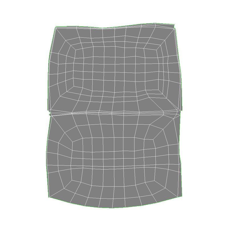 Low poly fabric armchair sofa Low-poly 3D model_16