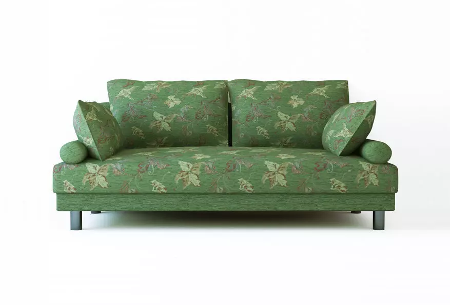 Low poly fabric armchair sofa Low-poly 3D model_0