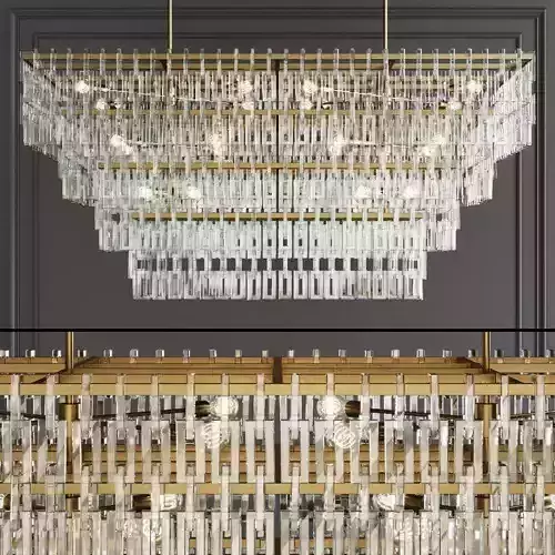 Restoration Hardware MARIGNAN LINEAR CHANDELIER 72 Brass