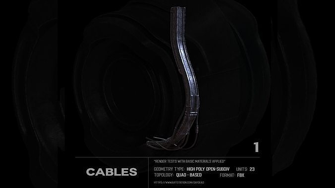 22 Cables SUBD 3D model 4