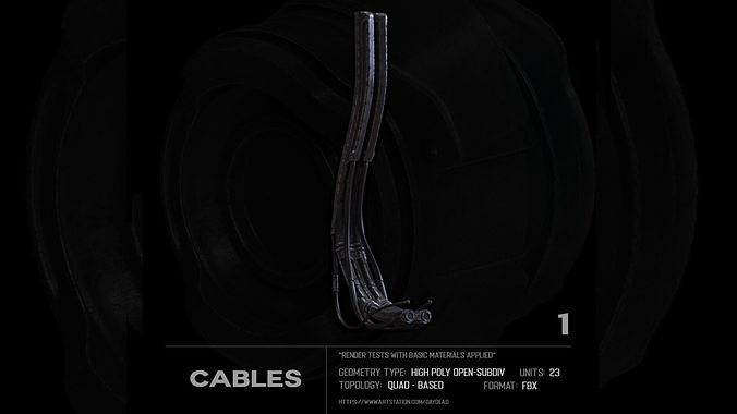 22 Cables SUBD 3D model 5
