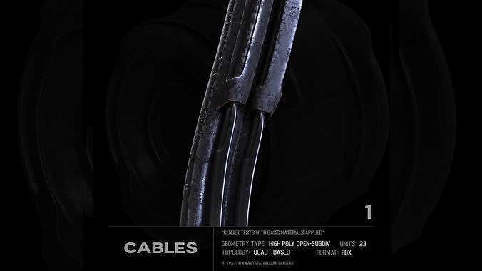 22 Cables SUBD 3D model 3