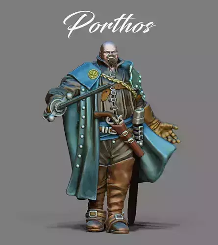 Musketeer - Porthos - 35mm Scale 3D print model