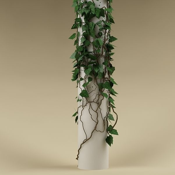 Plant and column 02 3D model_4