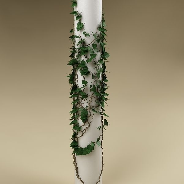 Plant and column 02 3D model_2