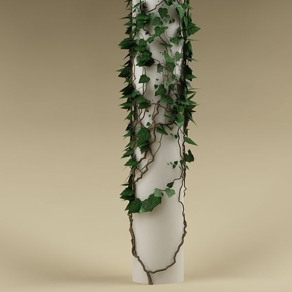 Plant and column 02 3D model_3