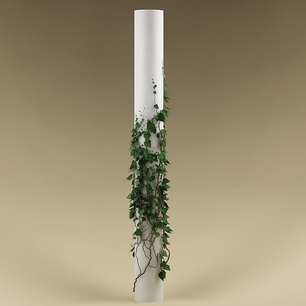 Plant and column 02 3D model_1