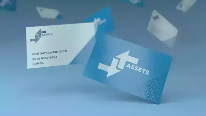 Business Card Mockups Low-poly 3D model