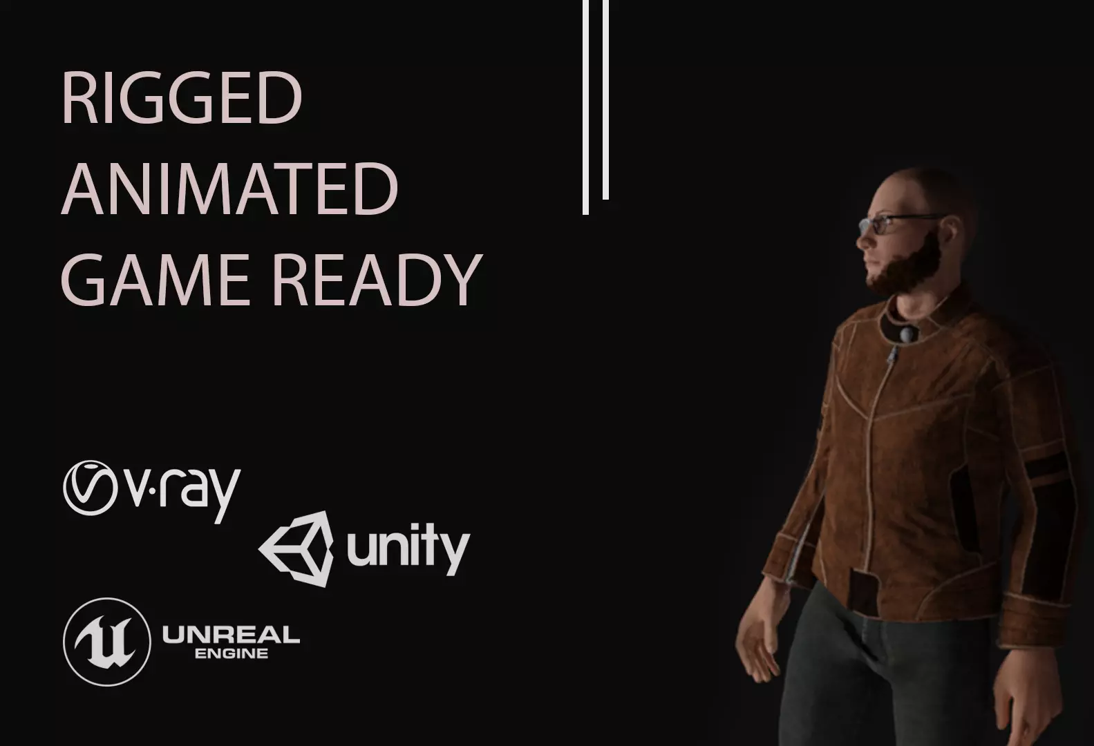 Male Character - Arnold Low-poly 3D model_0